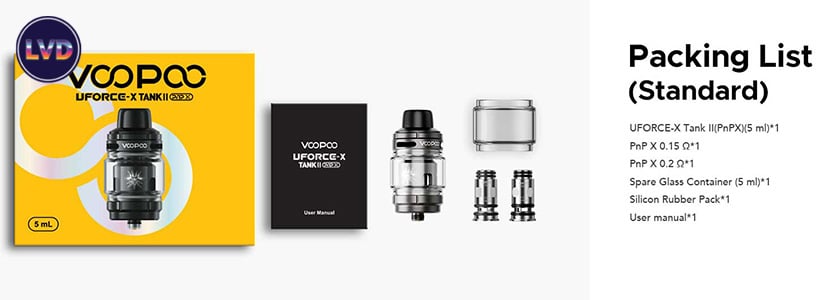 Contenu du pack UForce X II Voopoo